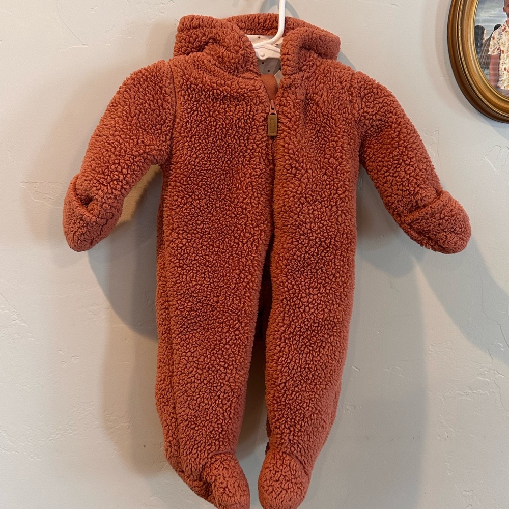 Carters - Bear Suit Winter One Piece - Pink - Size 3 Months
